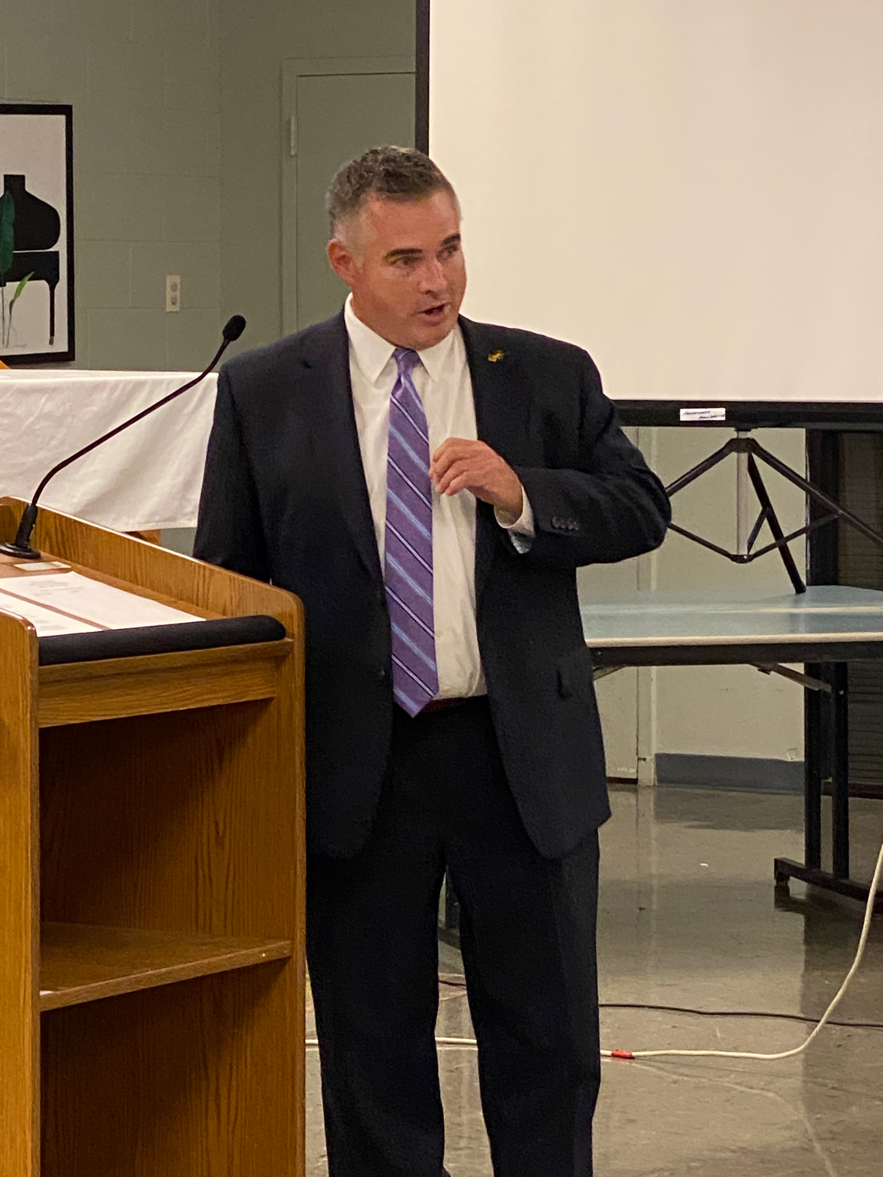 FBI Special Agent Todd Schliem confirmed as Mandeville’s new chief of police at the July 22, 2021, City Council meeting. (Mandeville Daily/William Kropog)