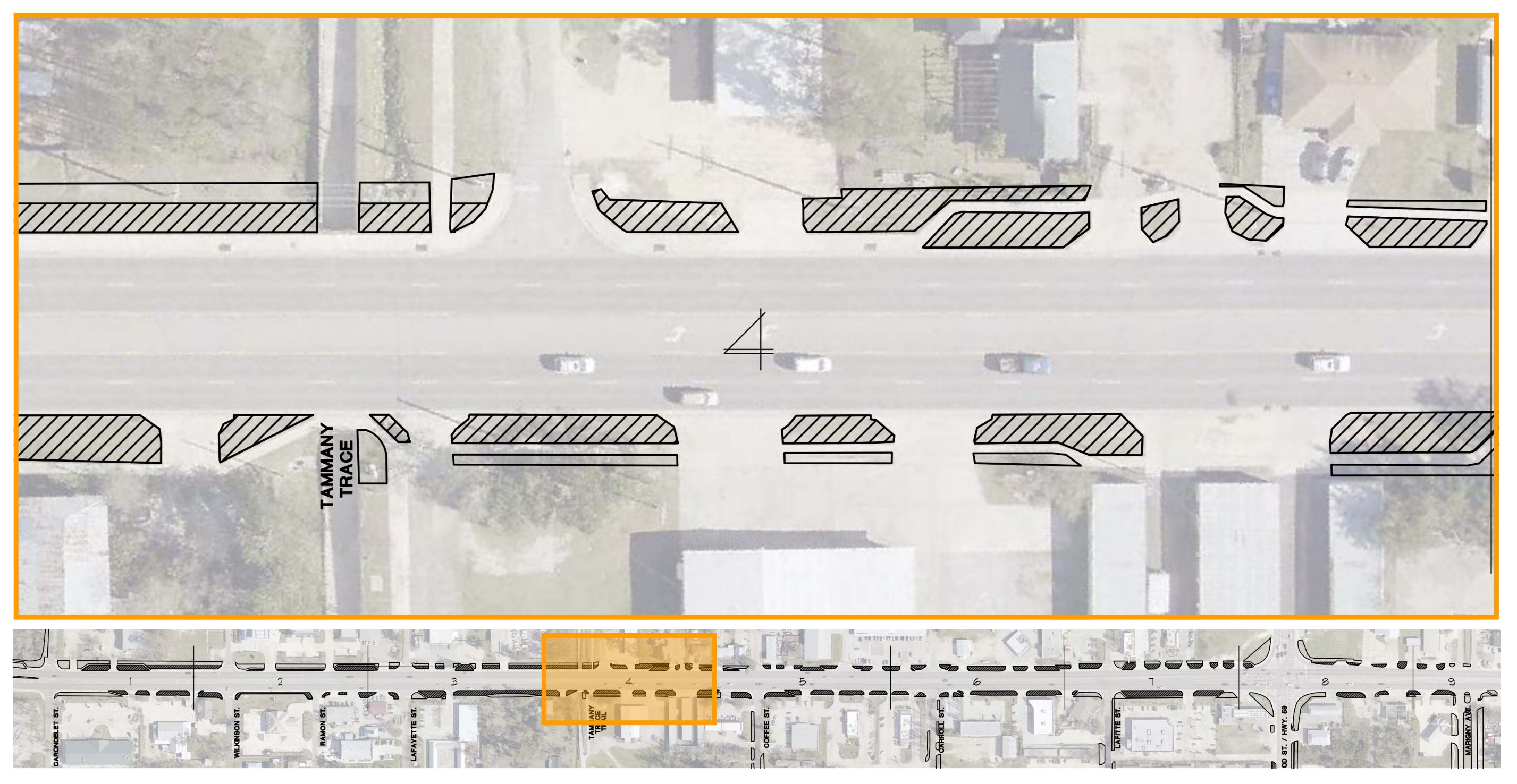 Concept art/renderings relating to proposed greenery (City of Mandeville/Dufreche-Perkins and Associates LLC)