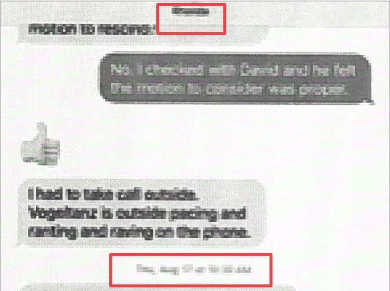 Excerpt from one of District I Councilwoman Rebecca Bush’s text messages. (Mandeville Daily)