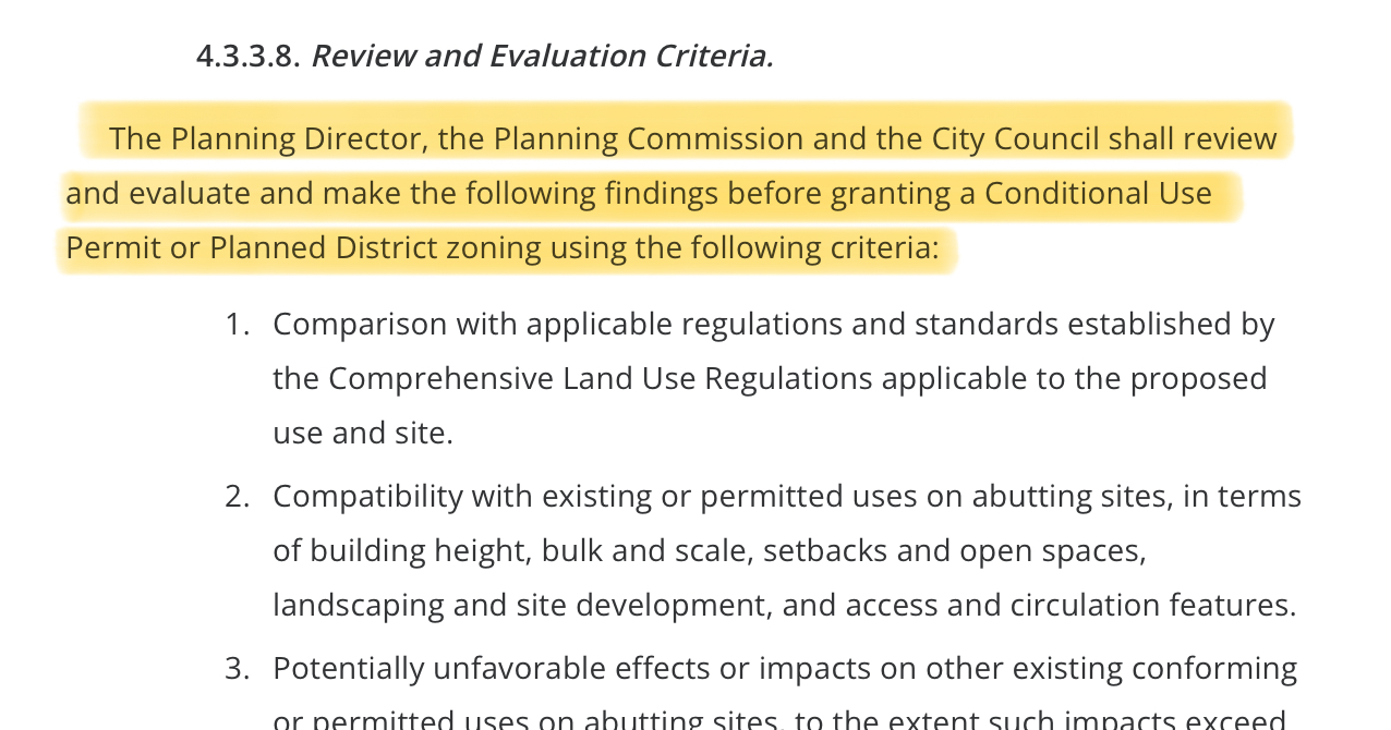 Excerpt from the City of Mandeville Comprehensive Land Use Regulation Ordinance. (Mandeville Daily)