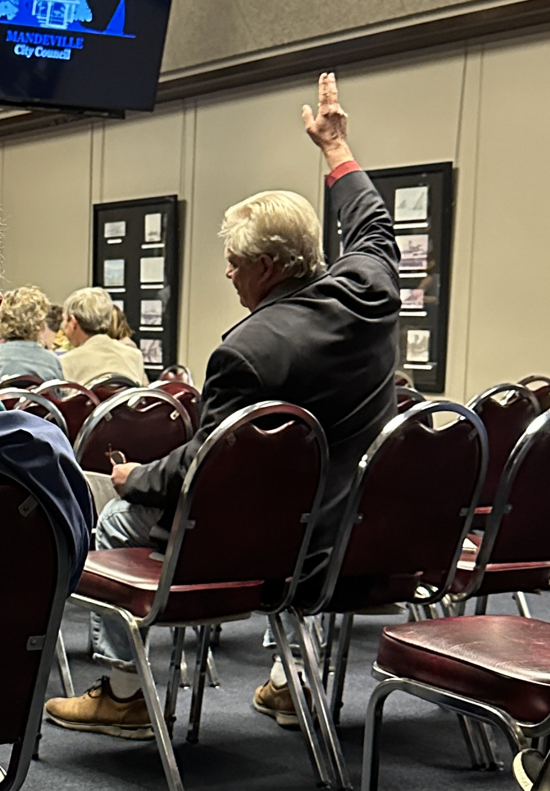 Candidate for mayor Jeff Lyons, asking to speak during public comment on Resolution 24-08 at the regular City Council meeting February 22nd. (Mandeville Daily)