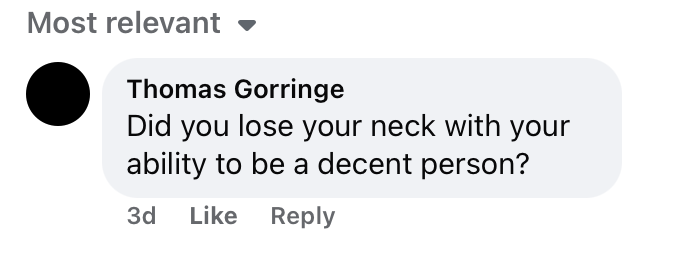 One of the comments posted to Councilman at Large Jason Zuckerman’s Facebook page after his 'no' vote.