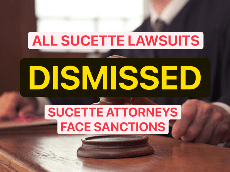 Judge dismisses all Sucette Harbor lawsuits, orders sanctions hearing over fake case&nbsp;citations