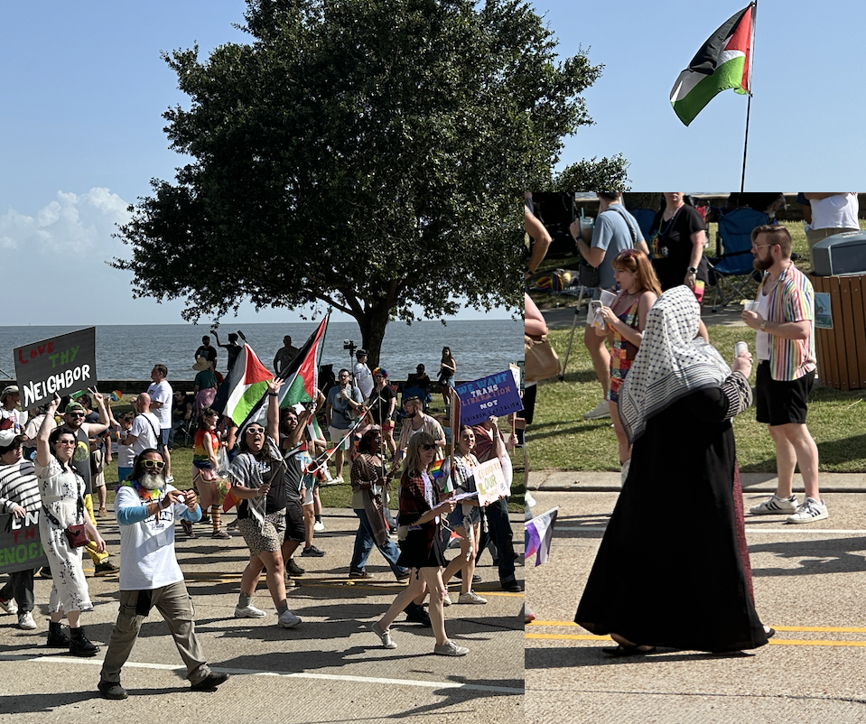 Members of the local community raised concerns following the City Council-approved 2025 Pride Northshore parade, citing what they described as “troubling” displays, including participants wearing keffiyehs and carrying pro-Palestinian messaging. (Mandeville Daily)