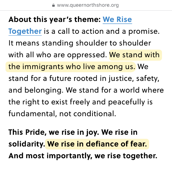 Excerpt from Queer Northshore’s website describing the theme for the 2026 Pride Northshore parade. (Mandeville Daily)